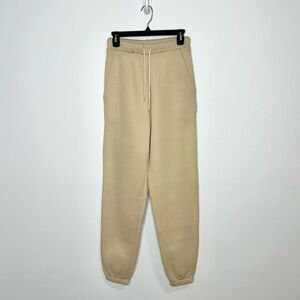 ASOS Design High Rise Jogger Sweatpants Loungewear Beige Tan Sz US 2 Tall NWOT